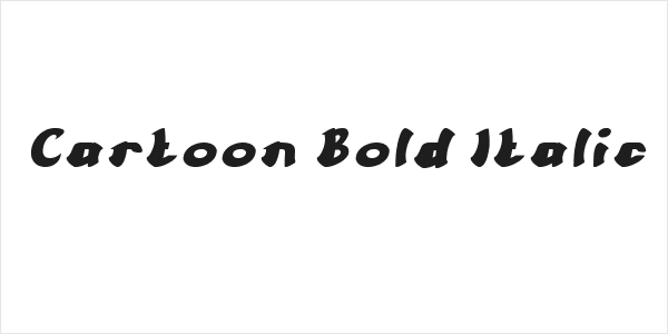 Cartoon Bold Italic Logo