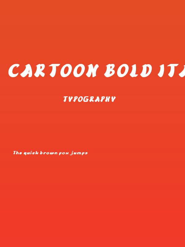 Cartoon Bold Italic Poster