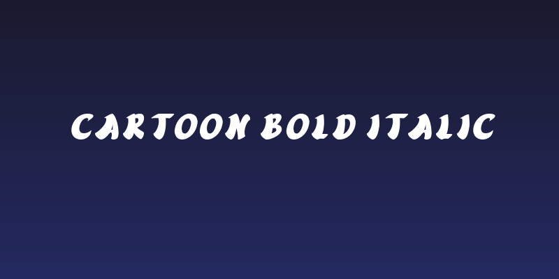 Cartoon Bold Italic Social Header