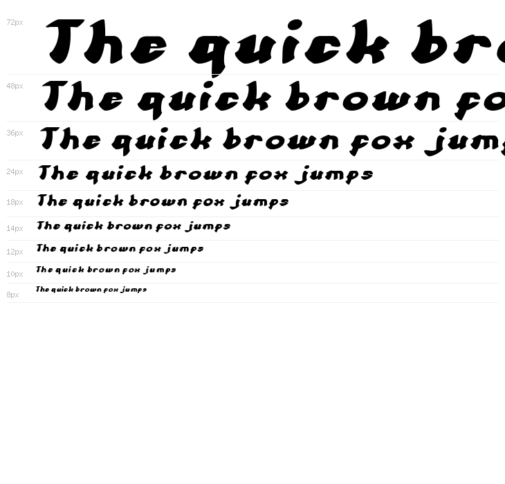 Cartoon Bold Italic Waterfall