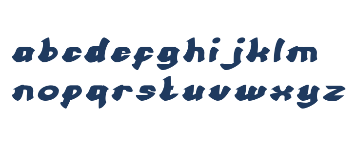 Cartoon Bold Italic Lowercase