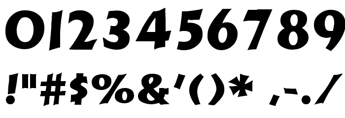 Cartoon Bold Font OTHER CHARS