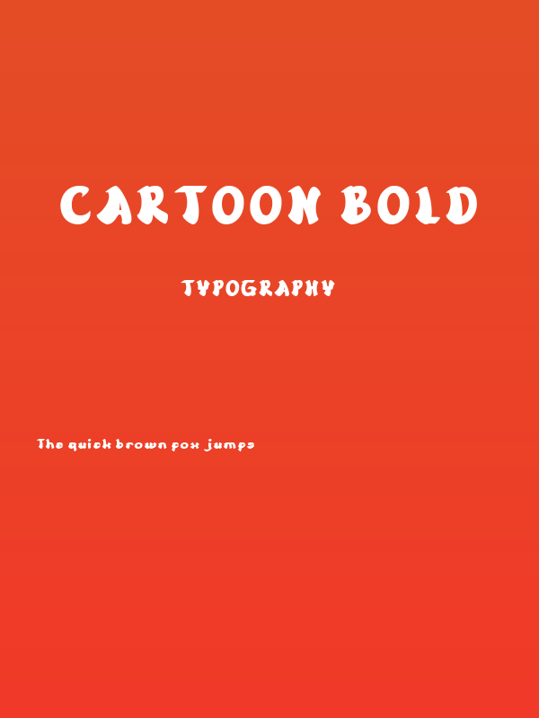 Cartoon Bold Poster