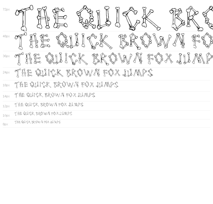 Cartoon Bones Waterfall