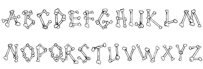 Cartoon Bones Fuentes MINÚSCULAS