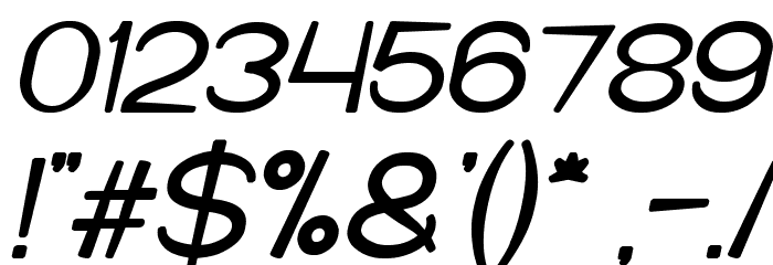 Cartoon Character Bold Italic Font OTHER CHARS