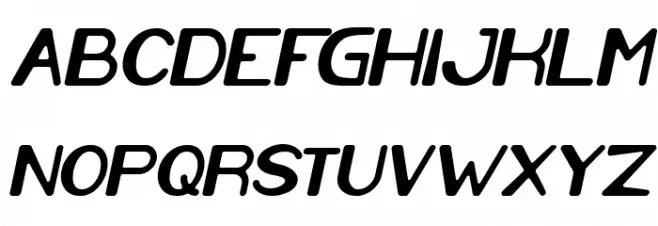 Cartoon Character Bold Italic Schriftart Groß