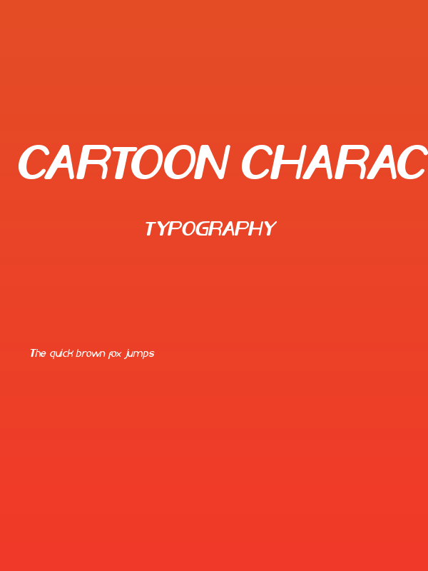 Cartoon Character Bold Italic Poster