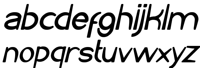 Cartoon Character Bold Italic Font LOWERCASE