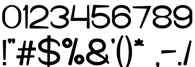 Cartoon Character Bold Font OTHER CHARS