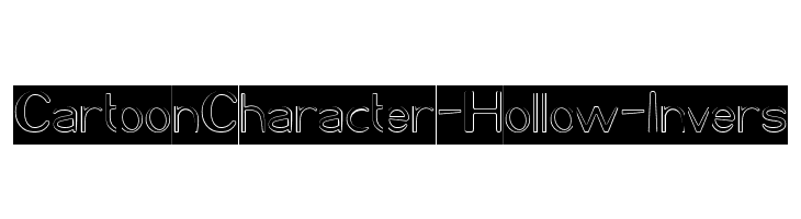 Cartoon Character-Hollow-Invers  免费字体下载