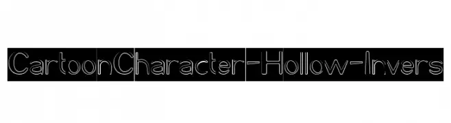 Cartoon Character-Hollow-Invers  Fuentes Gratis Descargar