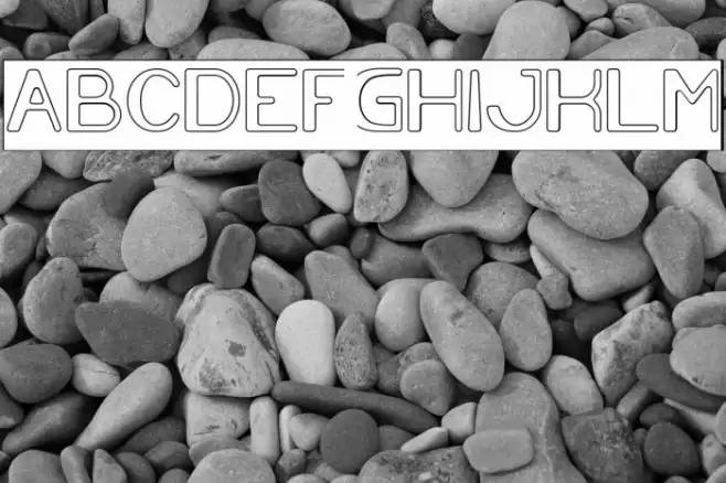 Cartoon Character-Hollow-Invers Font examples