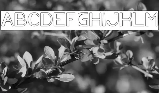 Cartoon Character-Hollow-Invers Font examples