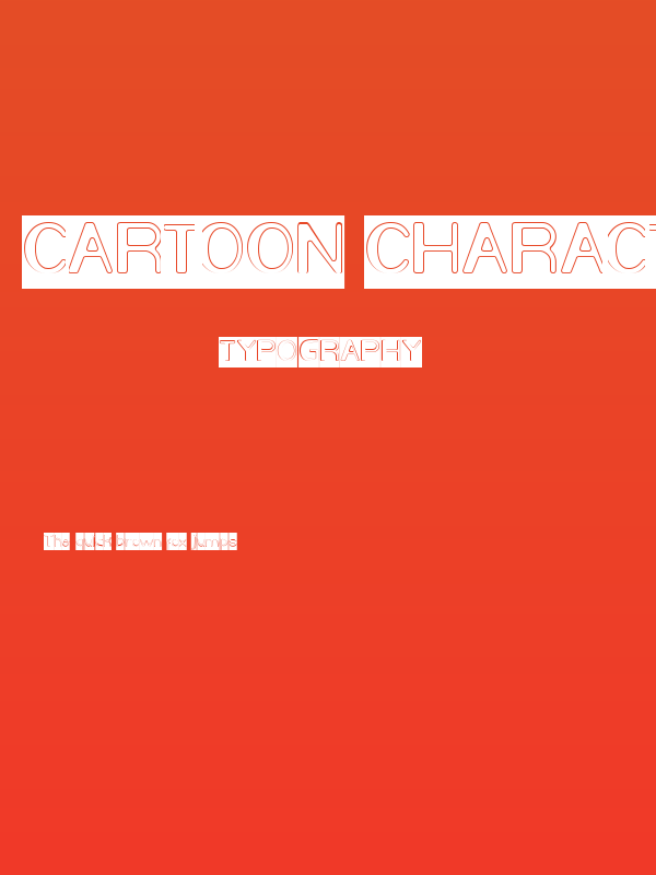 Cartoon Character-Hollow-Invers Poster