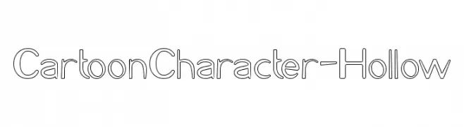 Cartoon Character-Hollow  Fuentes Gratis Descargar