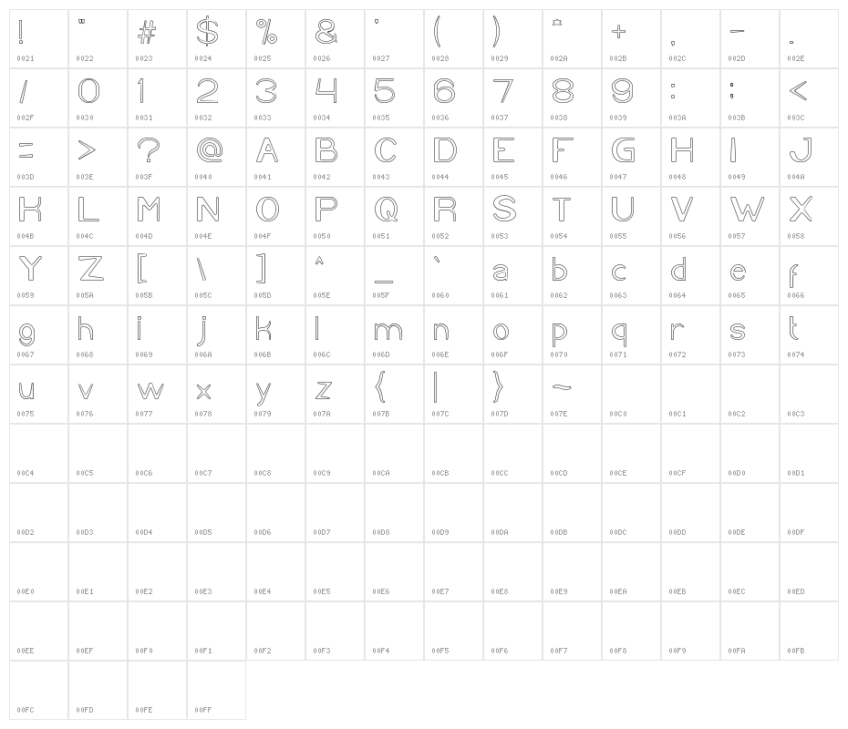 Cartoon Character-Hollow Character Map