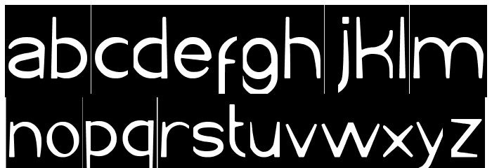 Cartoon Character-Inverse Font LOWERCASE
