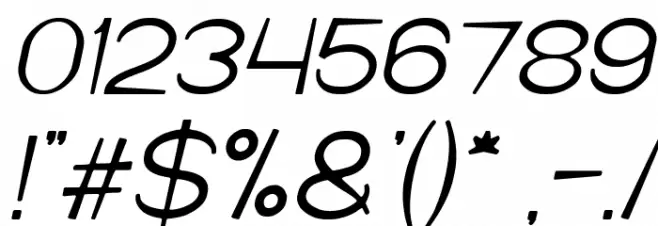 Cartoon Character Italic Font OTHER CHARS