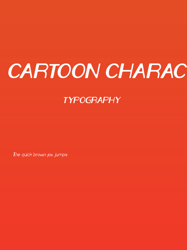 Cartoon Character Italic Poster