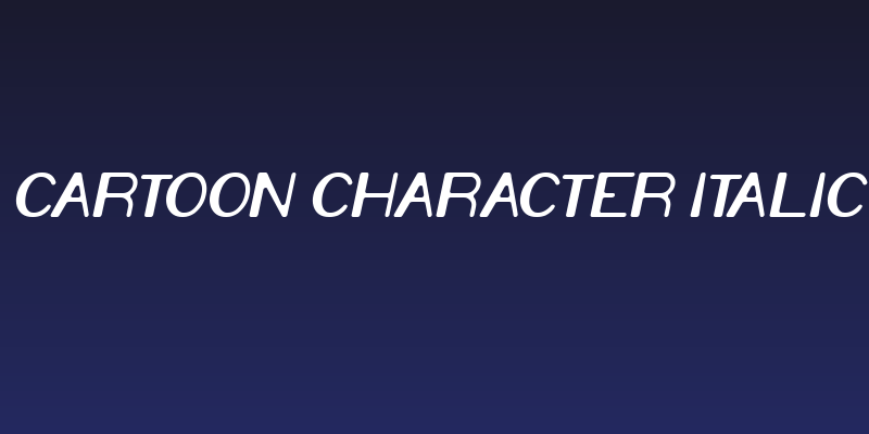 Cartoon Character Italic Social Header