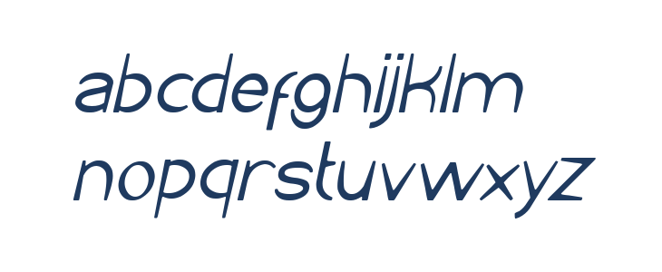 Cartoon Character Italic Lowercase