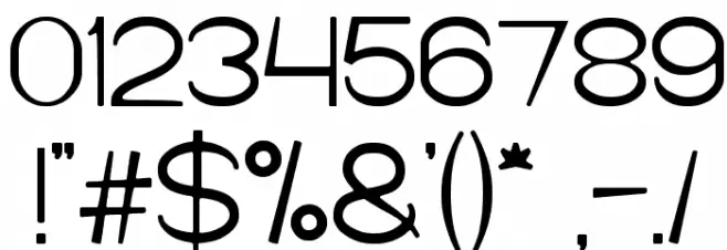 Cartoon Character Font OTHER CHARS