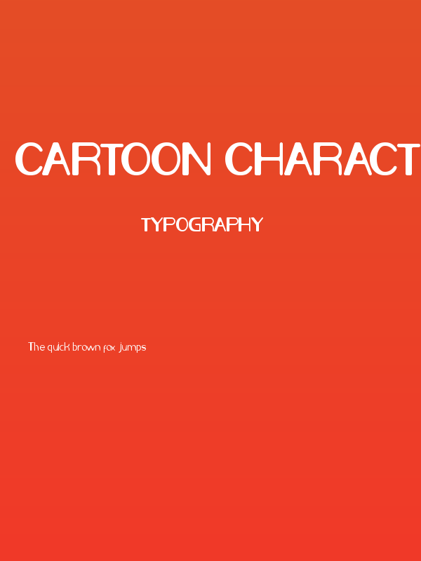 Cartoon Character Poster