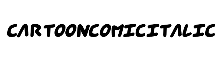 Cartoon Comic Italic Font