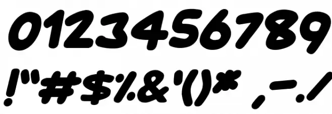 Cartoon Comic Italic Font Alte caractere