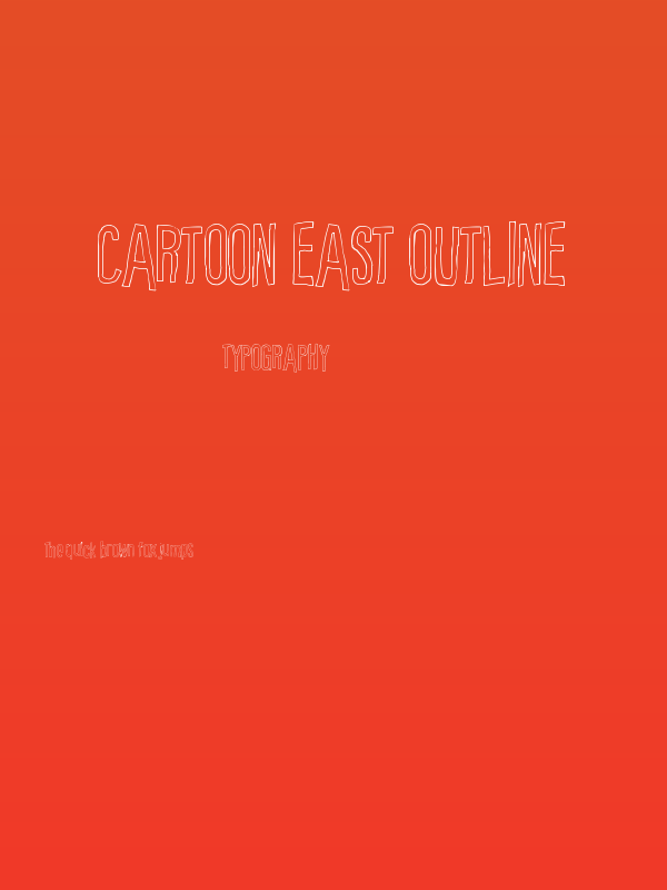 Cartoon East Outline Poster