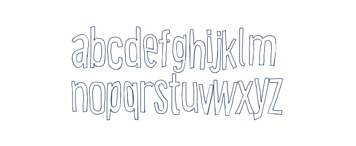 Cartoon East Outline Lowercase