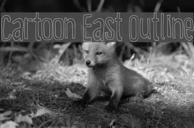 Cartoon East Outline Шрифта examples