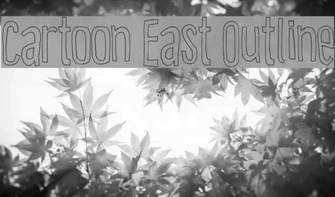 Cartoon East Outline Шрифта examples