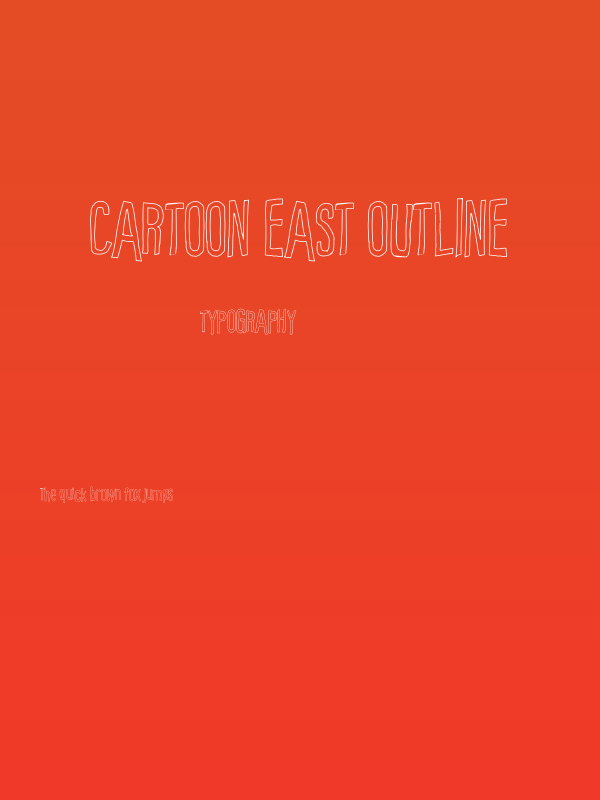 Cartoon East Outline Poster