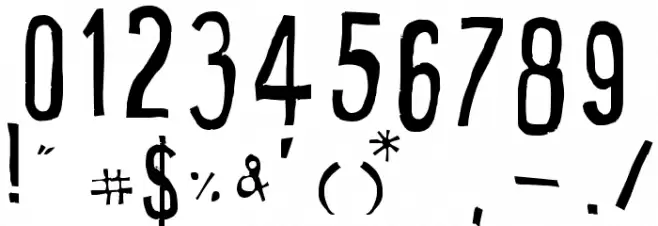 Cartoon East Font OTHER CHARS