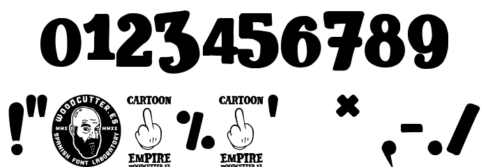Cartoon Empire Schriftart Anderer Schreiben