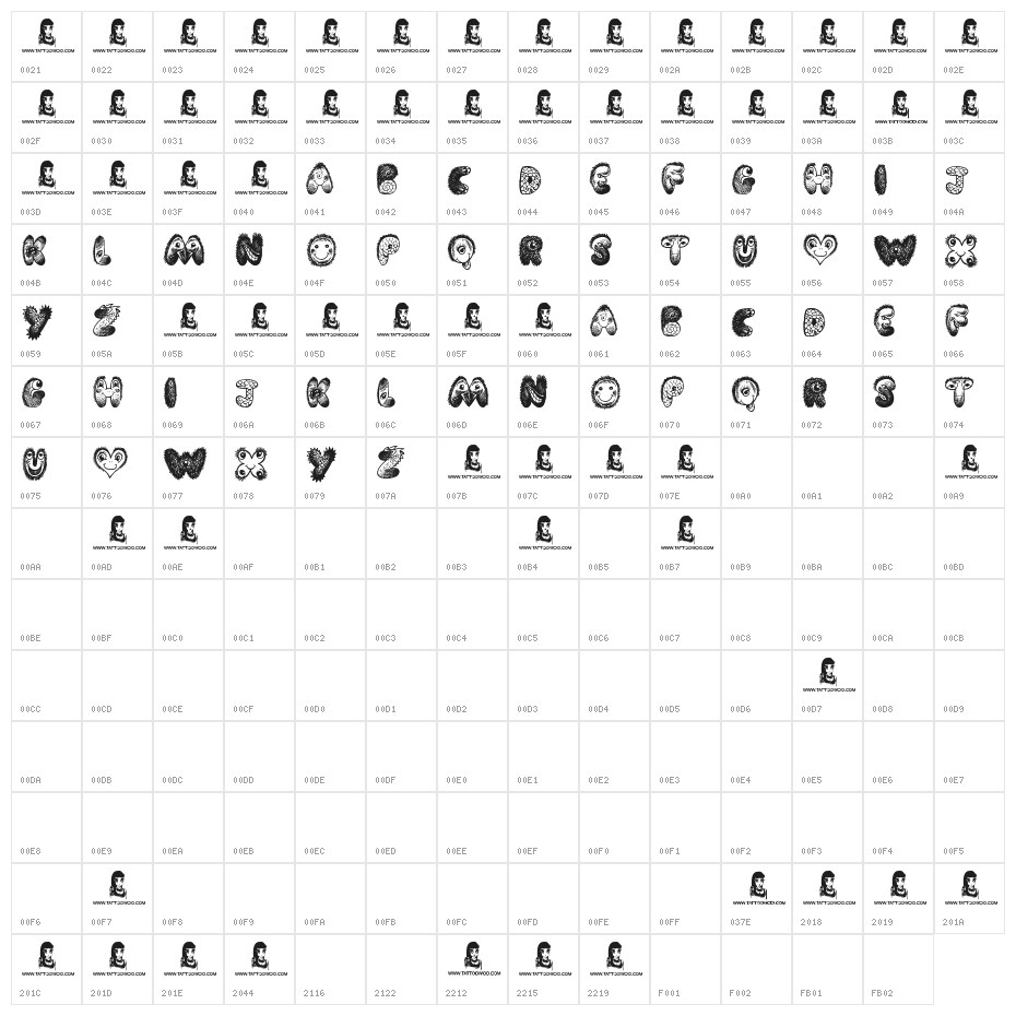 Cartoon Freak Character Map