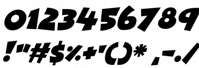 Cartoon Fun Italic Font OTHER CHARS