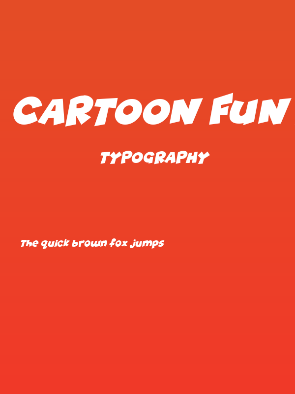 Cartoon Fun Italic Poster