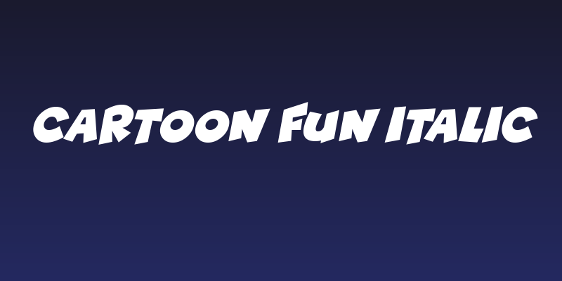 Cartoon Fun Italic Social Header
