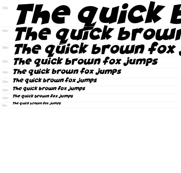 Cartoon Fun Italic Waterfall