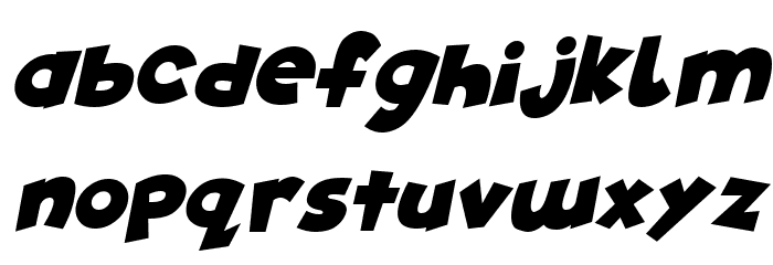 Cartoon Fun Italic Font LOWERCASE
