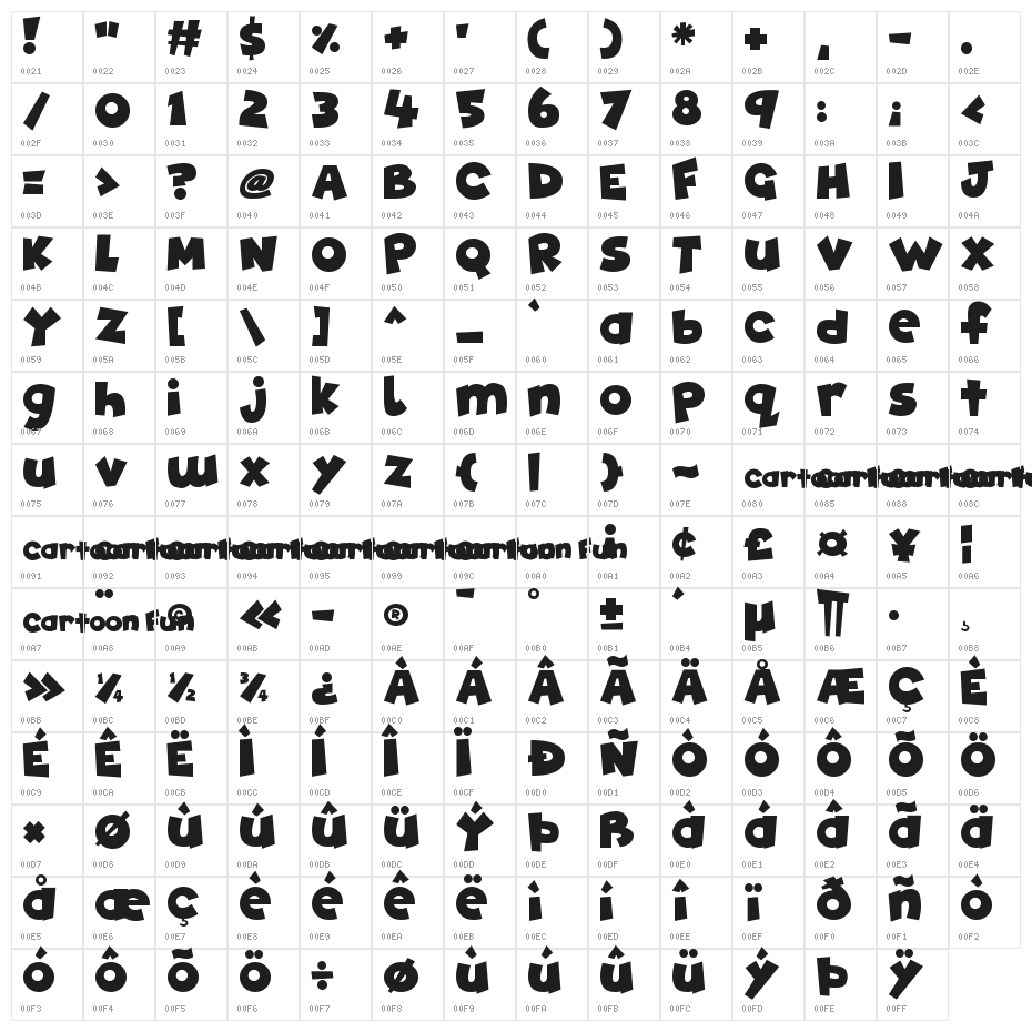 Cartoon Fun Character Map