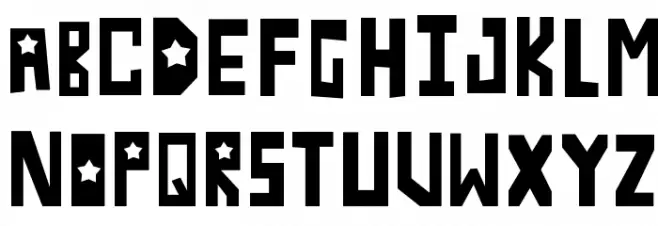 Cartoon Idol Schriftart Groß