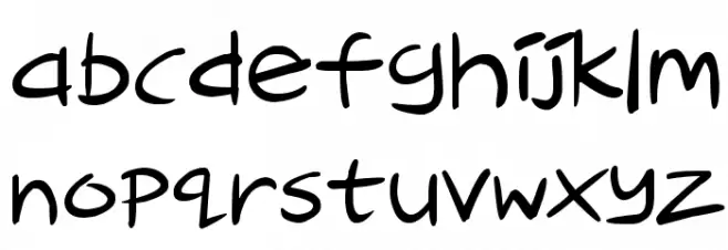 Cartoon Inkstrokes Schriftart Groß