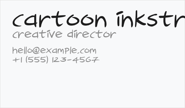 Cartoon Inkstrokes Business Card