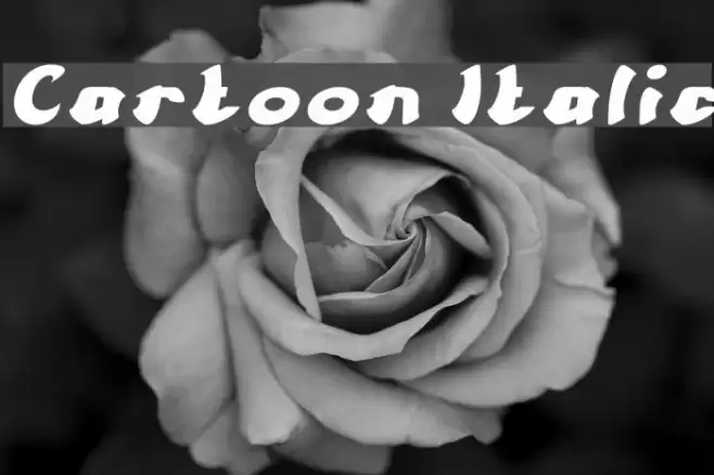 Cartoon Italic Font examples