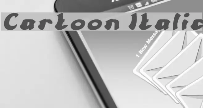 Cartoon Italic Font examples