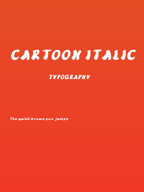 Cartoon Italic Poster